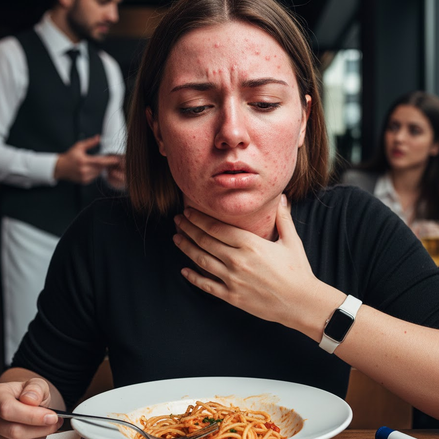Pessoa com alergia alimentar